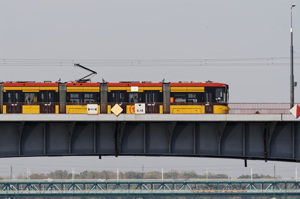 Tram running on bridge 1